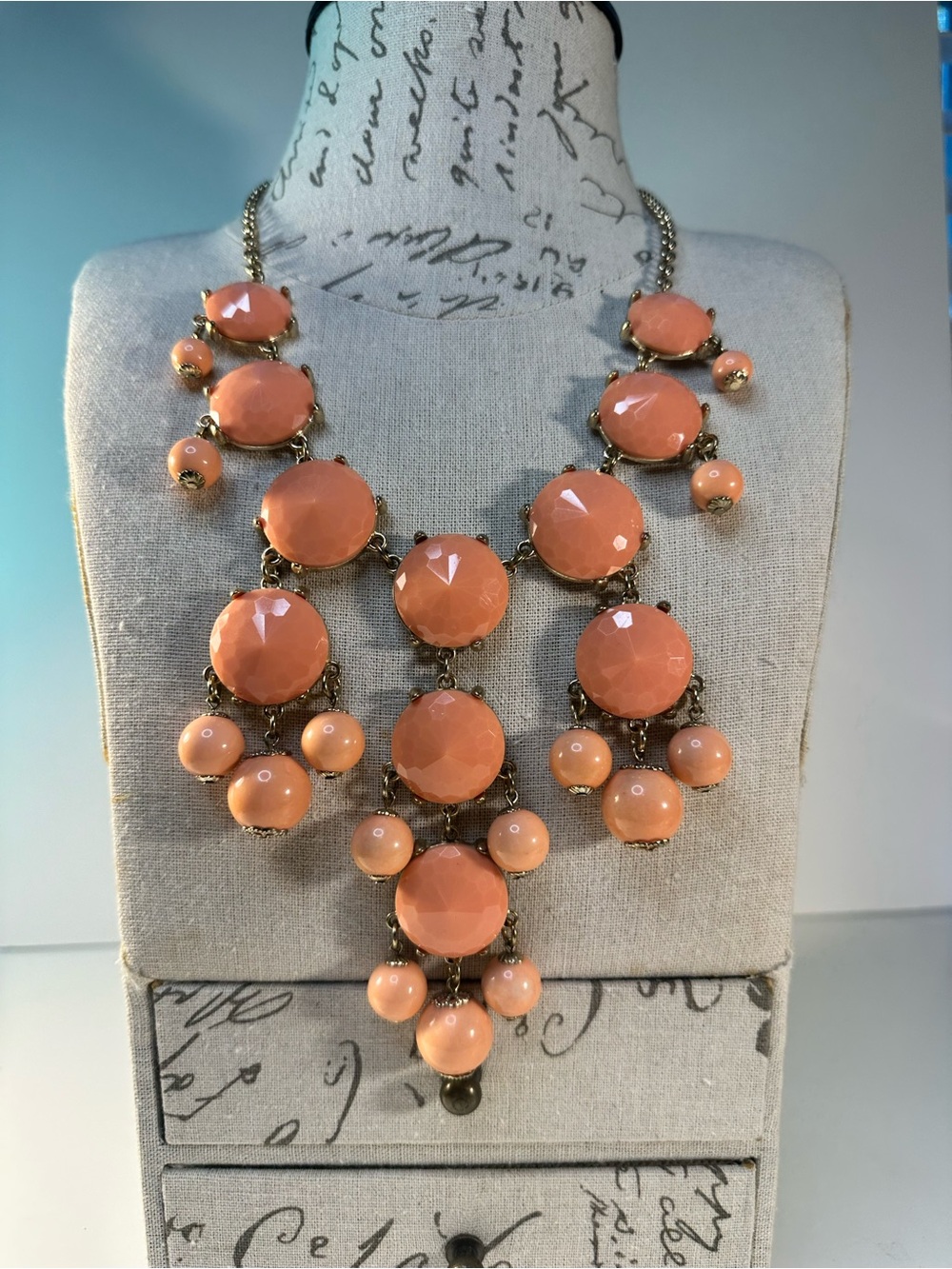Vintage Statement Bib Necklace - Gold-Tone Women Jewelry